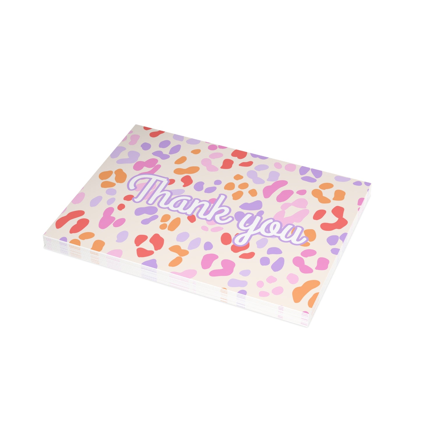 Preppy Leopard Thank You Cards Package Inserts