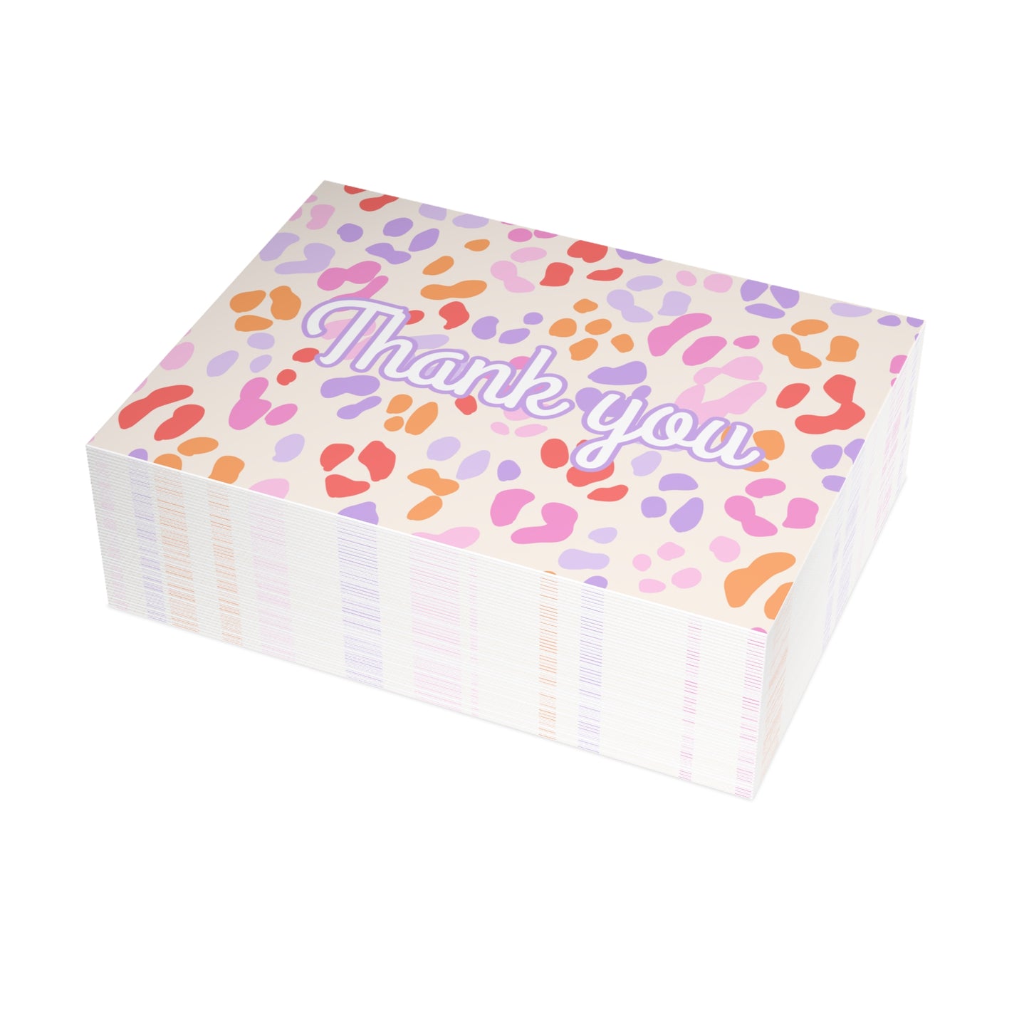 Preppy Leopard Thank You Cards Package Inserts