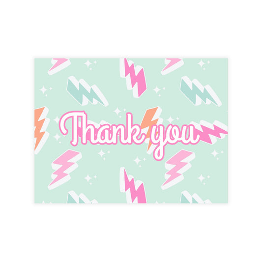 Lightning Bolt Thank You Cards Package Inserts