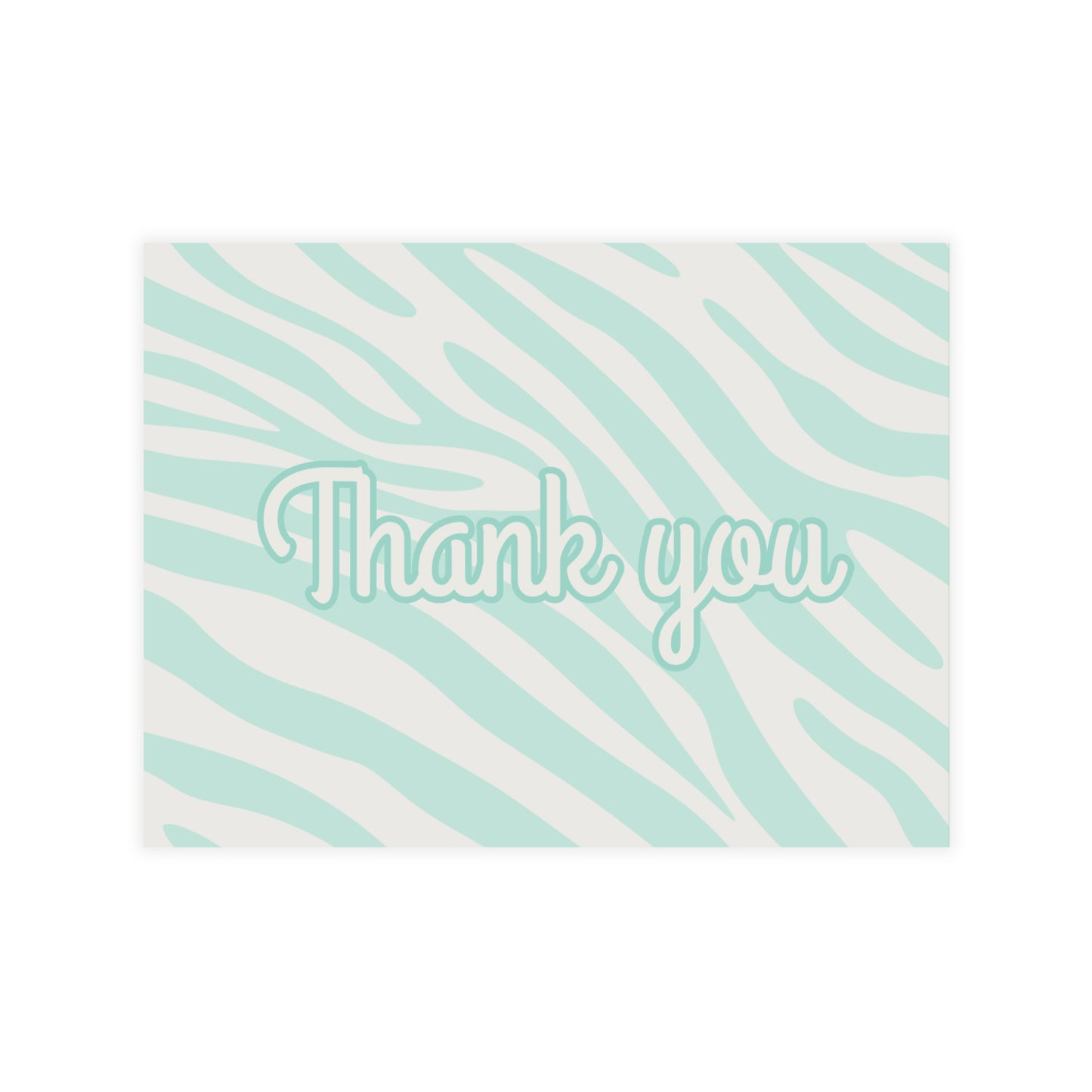 Mint Zebra Thank You Cards Package Inserts