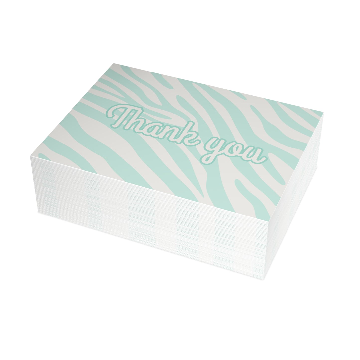 Mint Zebra Thank You Cards Package Inserts