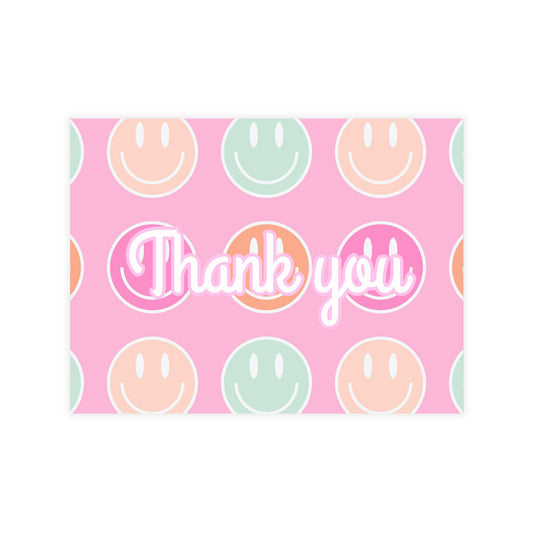 Smiley Face Thank You Cards Package Inserts