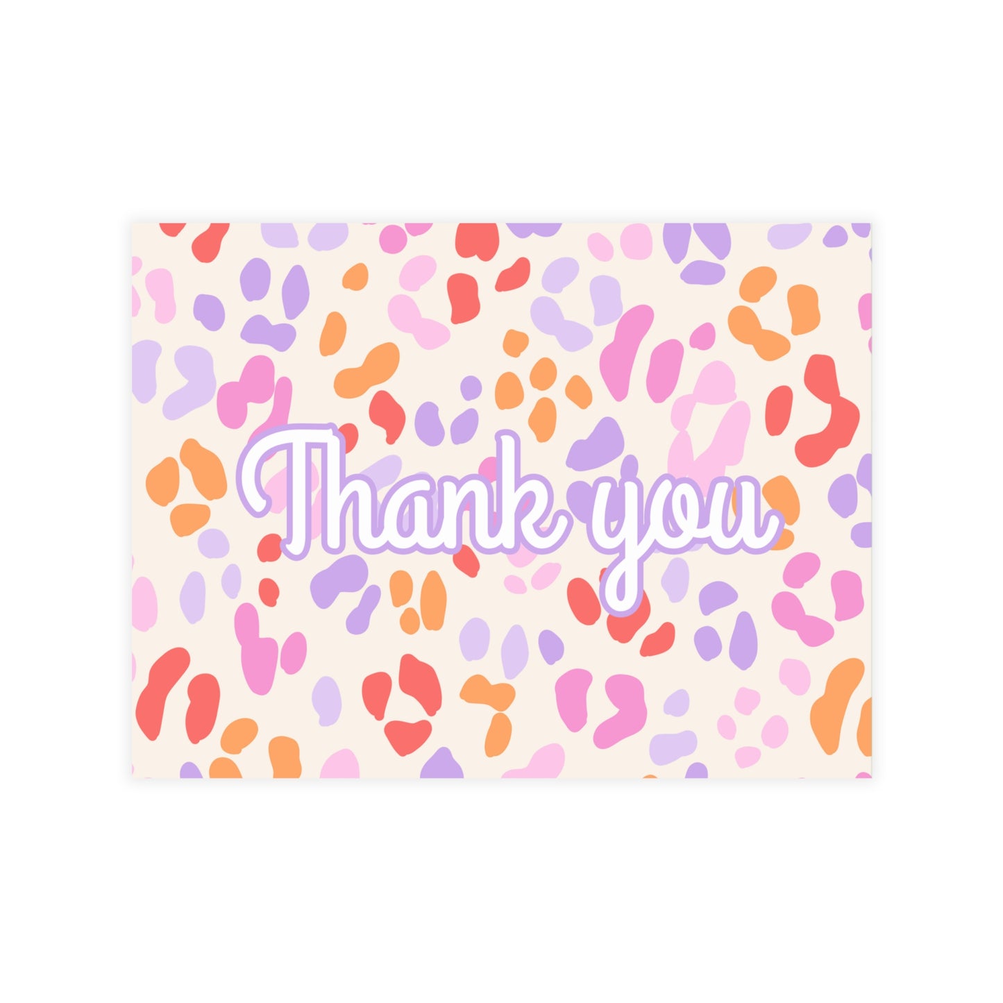 Preppy Leopard Thank You Cards Package Inserts