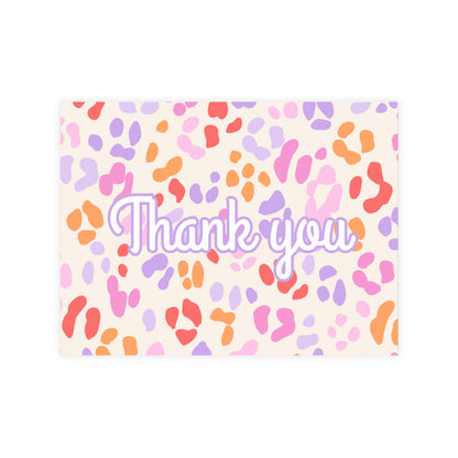 Preppy Leopard Thank You Cards Package Inserts